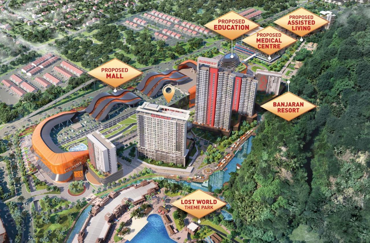 Ipoh Tambun Lost World Sunway Onsen Suites Luna 2R2B 8Paxs מראה חיצוני תמונה